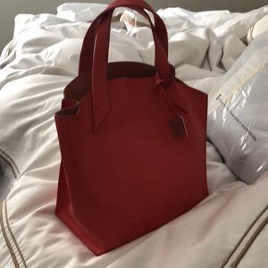 Furla orange handheld bag